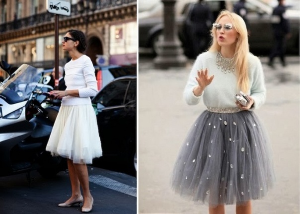 tulle skirts street style