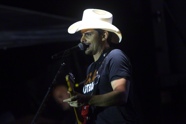 10 Sep 2015 --- AUSTIN, TEXAS - SEPTEMBER 10: Brad Paisley performs during the Country Nation College Tour at The University of Texas at Austin in Austin, Texas on September 10, 2015 - Photo Credit: Scott Moore/Retna Ltd. --- Image by © Scott Moore/Retna Ltd/Retna Ltd./Corbis