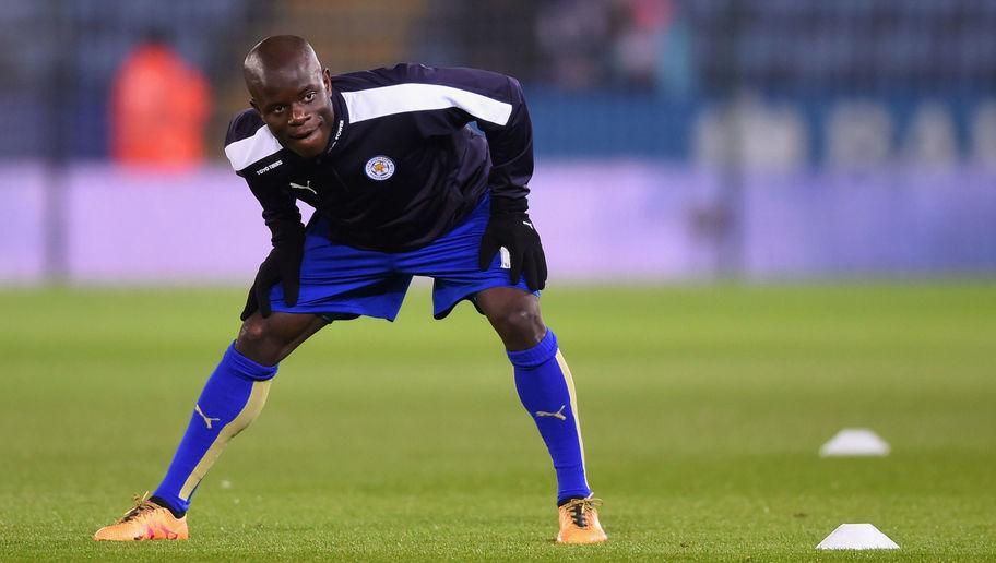 LEICESTER, ENGLAND - MARCH 14: Ngolo Kante of Leicester City warms up prior to the Barclays Premier League match between Leicester City and Newcastle United at The King Power Stadium on March 14, 2016 in Leicester, England. (Photo by Michael Regan/Getty Images)