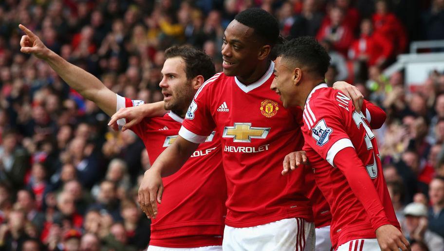 during the Barclays Premier League match between Manchester United and Everton at Old Trafford on April 3, 2016 in Manchester, England.