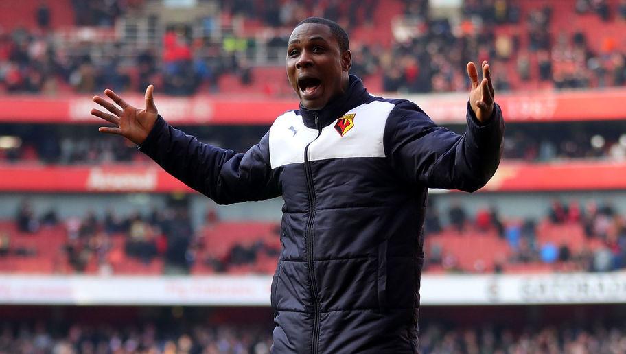 LONDON, ENGLAND - MARCH 13:  Odion Ighalo of Watford celebrates victory after the Emirates FA Cup sixth round match between Arsenal and Watford at Emirates Stadium on March 13, 2016 in London, England.  (Photo by Richard Heathcote/Getty Images)