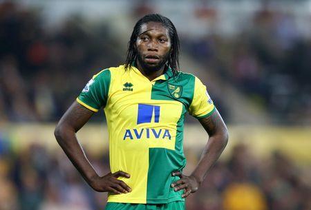 Britain Football Soccer - Norwich City v Watford - Barclays Premier League - Carrow Road - 11/5/16 Norwich's Dieumerci Mbokani looks dejected Action Images via Reuters / Paul Childs Livepic