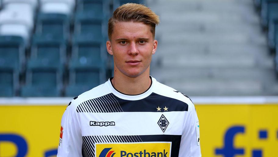 MOENCHENGLADBACH, GERMANY - AUGUST 01:  Nico Elvedi of Moenchengladbach poses during the team presentation of Borussia Moenchengladbach at Borussia-Park on August 1, 2016 in Moenchengladbach, Germany.  (Photo by Christof Koepsel/Bongarts/Getty Images)