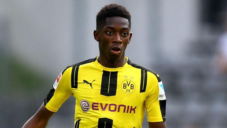 WUPPERTAL, GERMANY - JULY 09:  Ousmane Dembele of Dortmund runs with the ball during the friendly match between Wuppertaler SV and Borussia Dortmund at Stadion Zoo on July 9, 2016 in Wuppertal, Germany.  (Photo by Christof Koepsel/Bongarts/Getty Images)