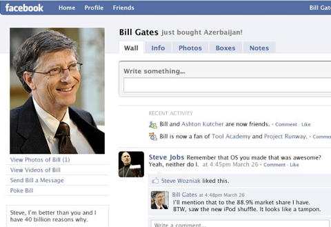 Бил Гејтс на Facebook